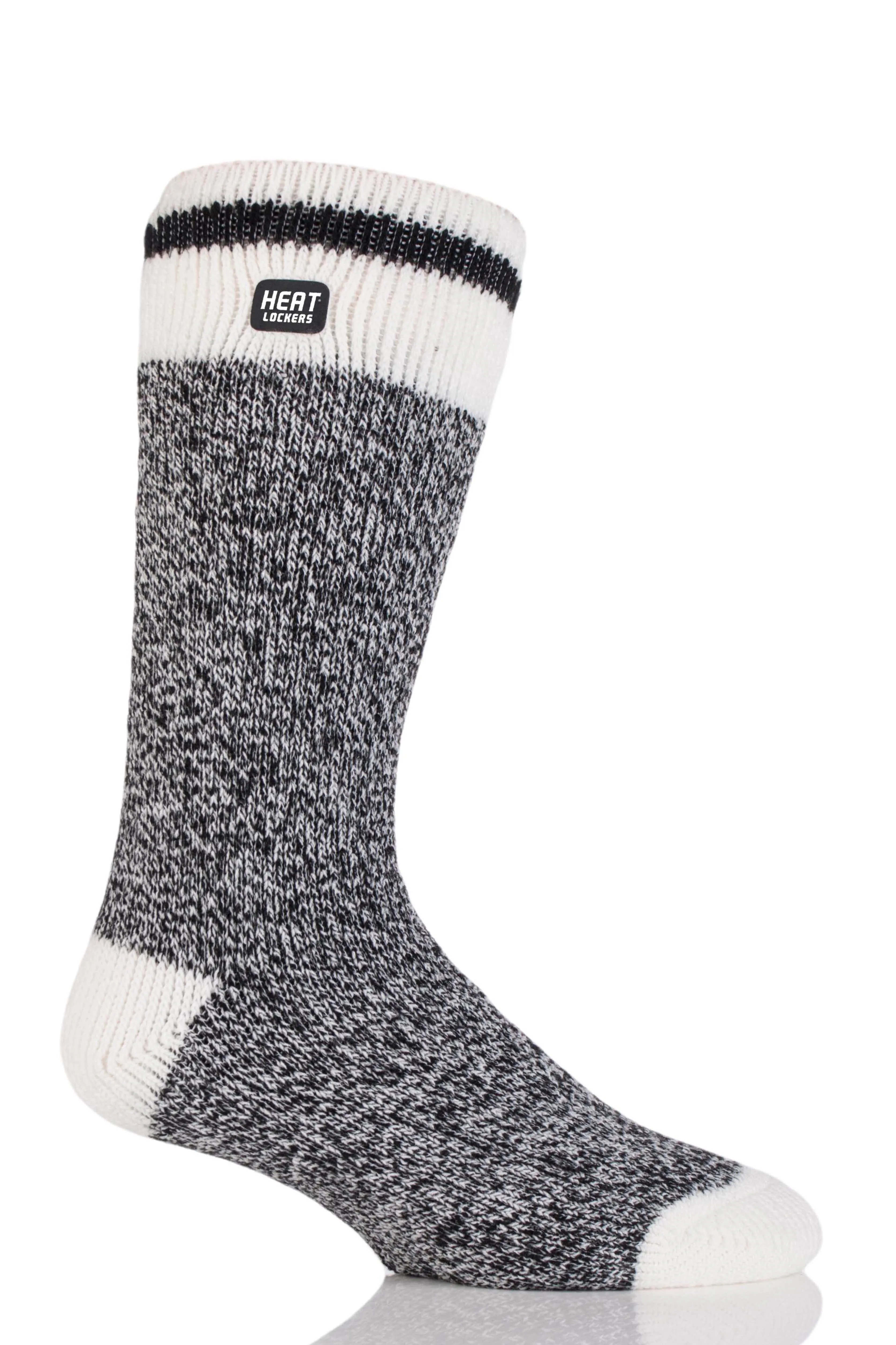 Men's WARMEST Heavy Weight Cream Block Twist Crew Sock sold by Sock Buy