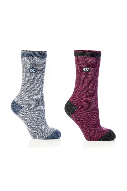 Women's WARMEST Heavy Weight Twist Crew Socks 2 pair pack sold by Sock Buy