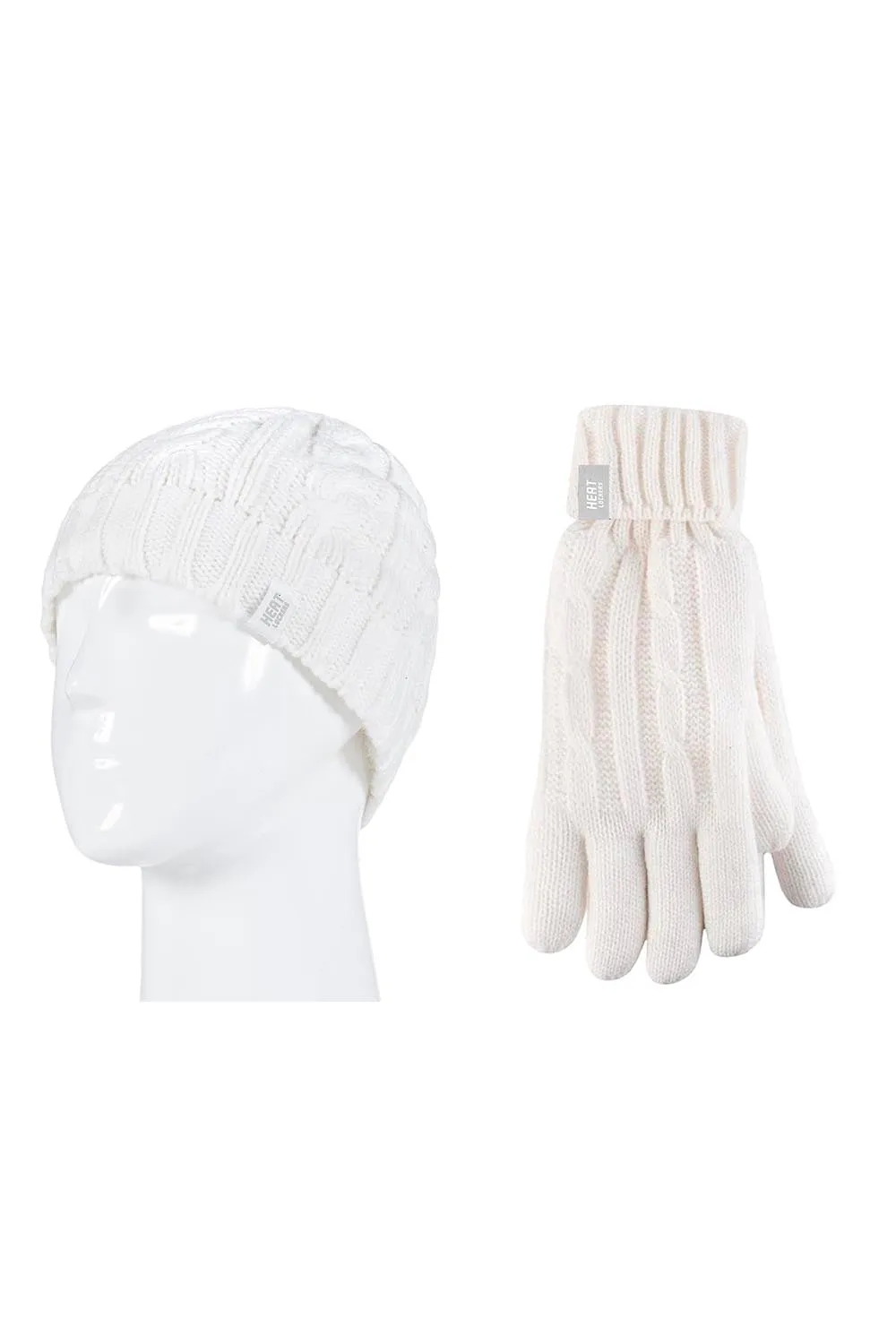 Women's Rib Knit Hat & Flat Knit Basic Glove Set sold by Sock Buy