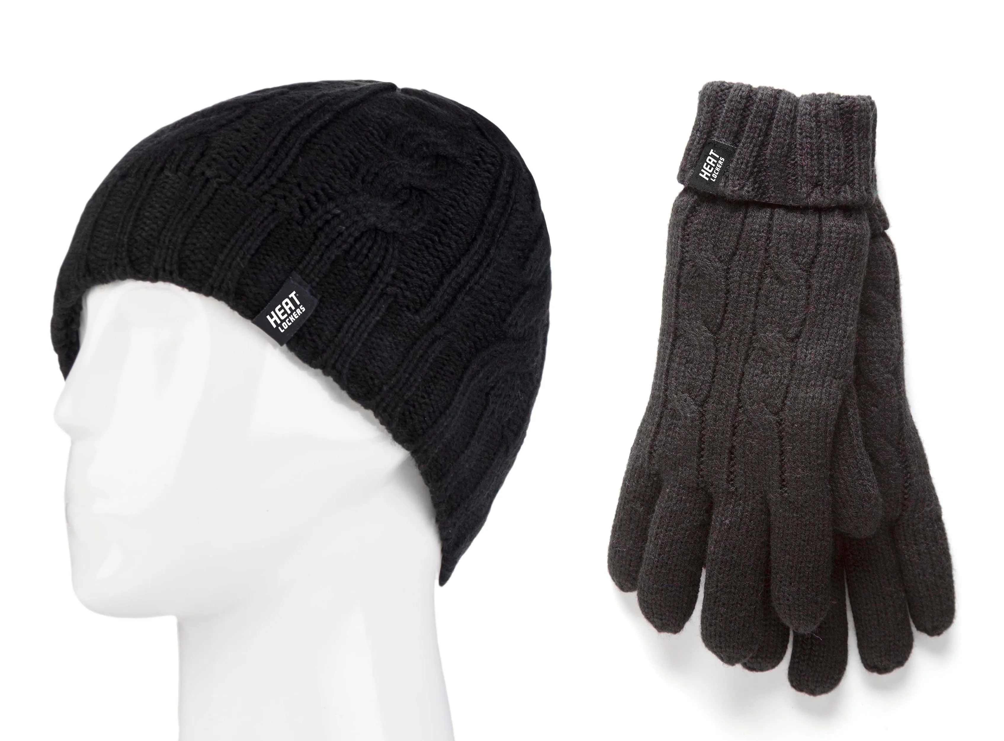 Women's Rib Knit Hat & Flat Knit Basic Glove Set sold by Sock Buy product image thumbnail 3