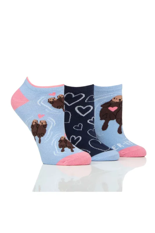Women's Otters (Otter-ly In Love) Trainer Liner Sock sold by Sock Buy