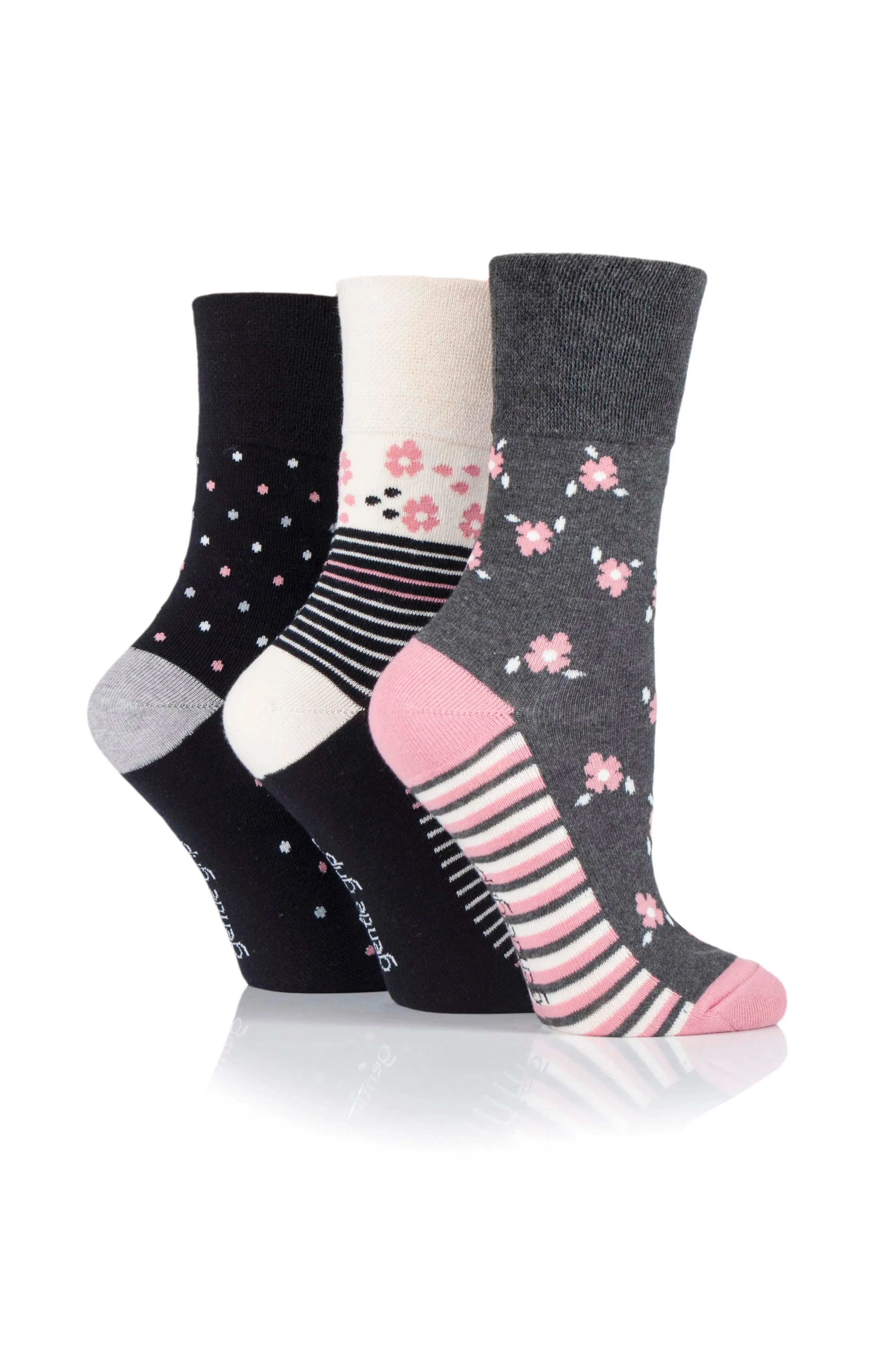 Women's Floral Hybrid Novelty Crew Sock sold by Sock Buy