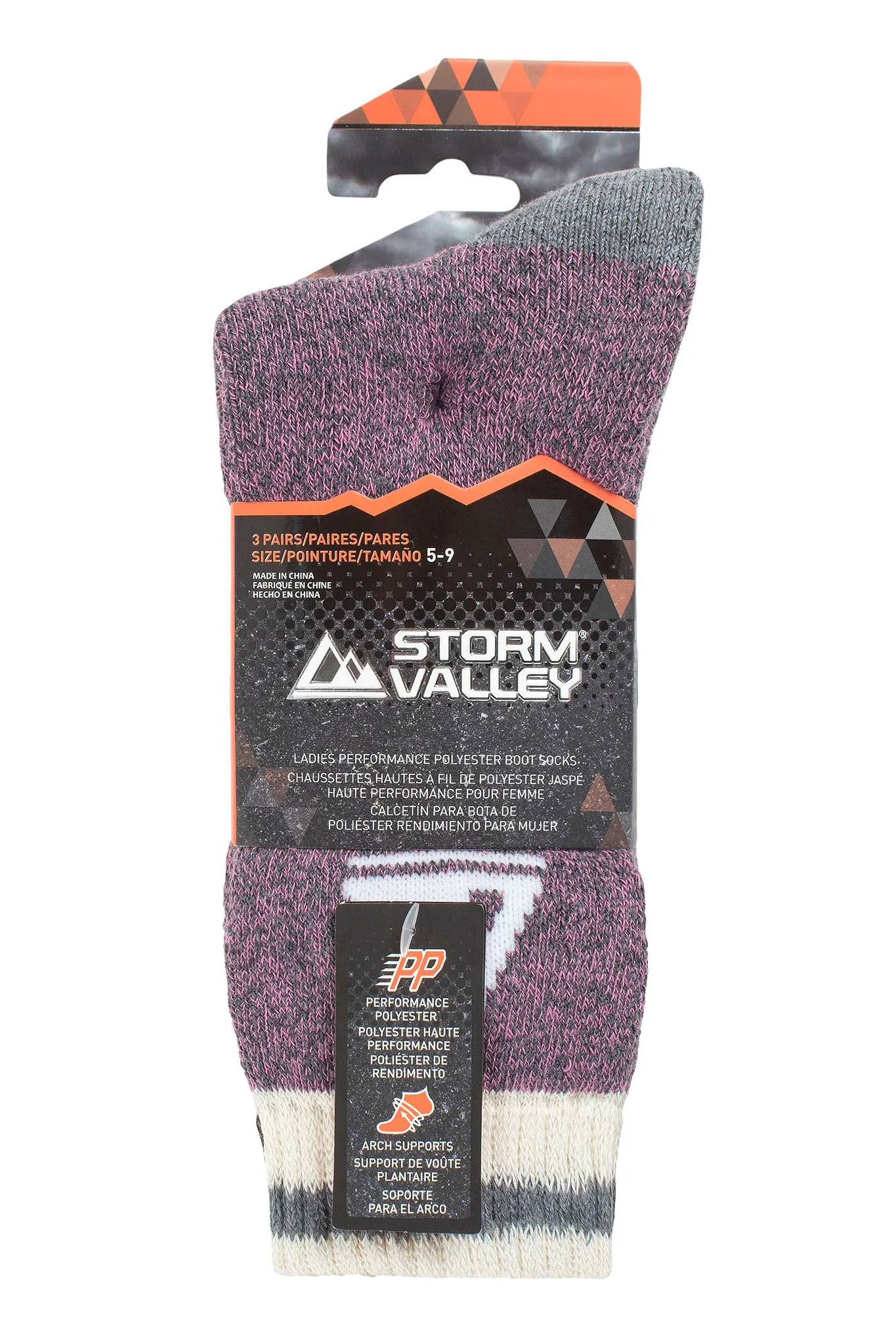 Women's Performance Polyester Marl Boot Sock sold by Sock Buy product image thumbnail 3