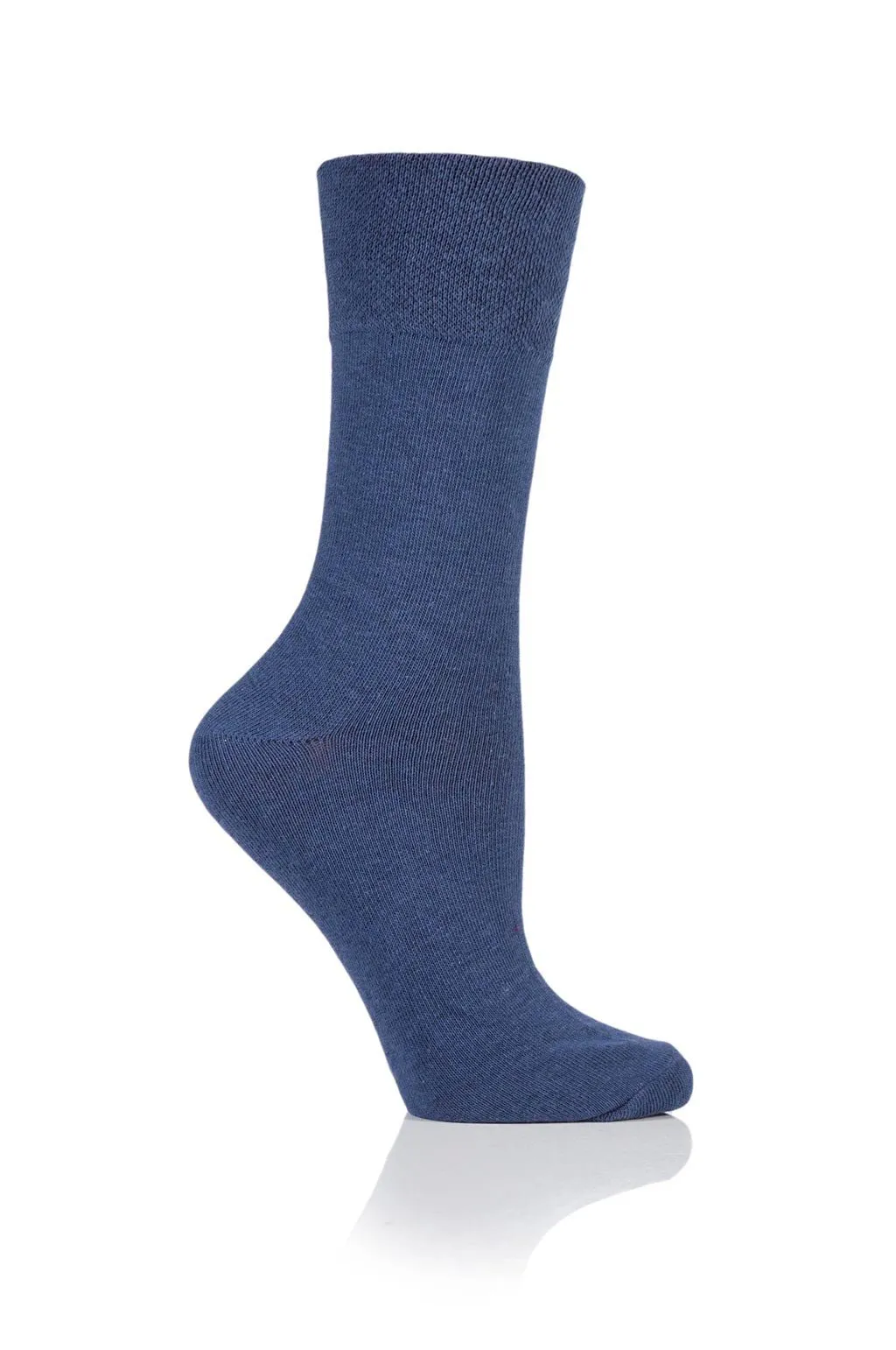 Women's Solid Navy Mix Crew Sock sold by Sock Buy product image thumbnail 2