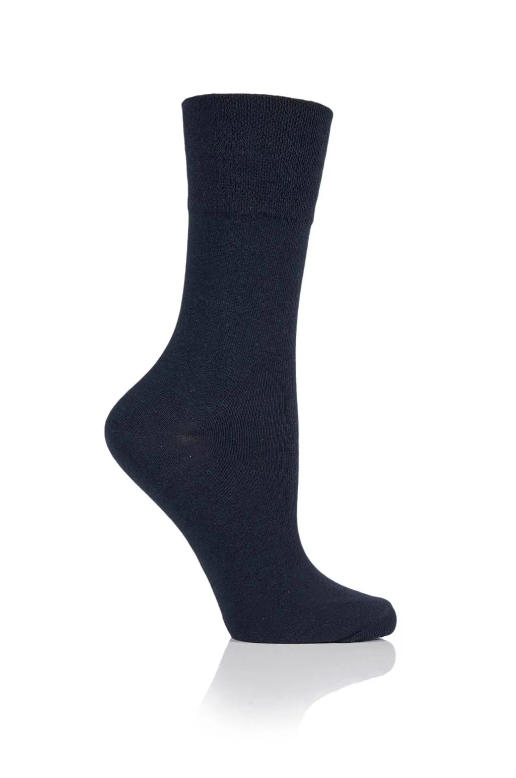 Women's Solid Navy Mix Crew Sock sold by Sock Buy product image thumbnail 3