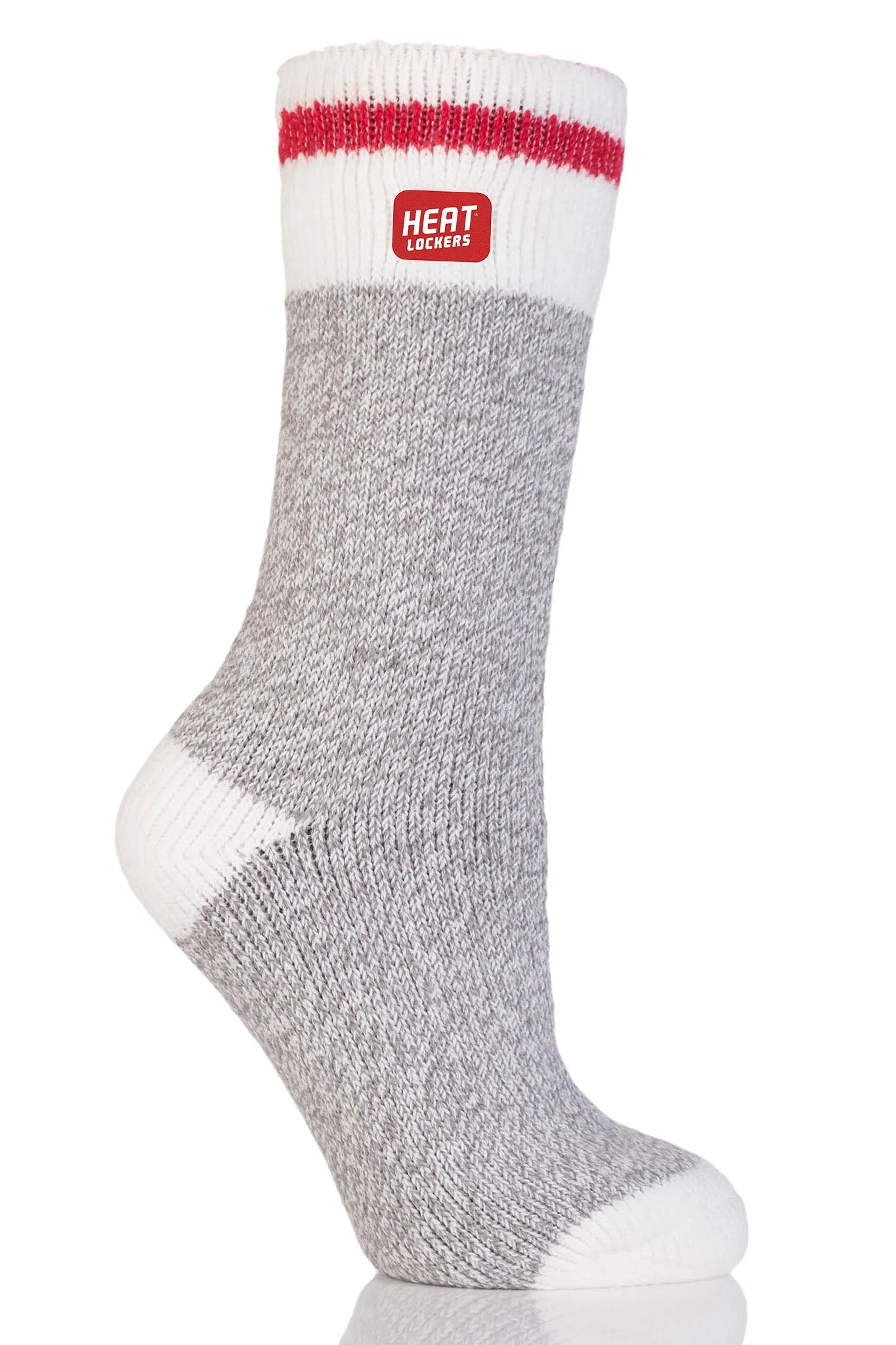 Women's WARMEST Heavy Weight Cream Block Twist Crew Sock sold by Sock Buy product image thumbnail 2
