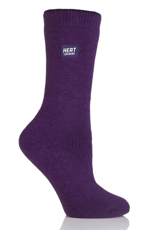 Women's WARMER Mid Weight Solid Color Crew Sock sold by Sock Buy
