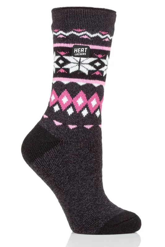 Women's WARMER Mid Weight Fairisle Crew Sock sold by Sock Buy