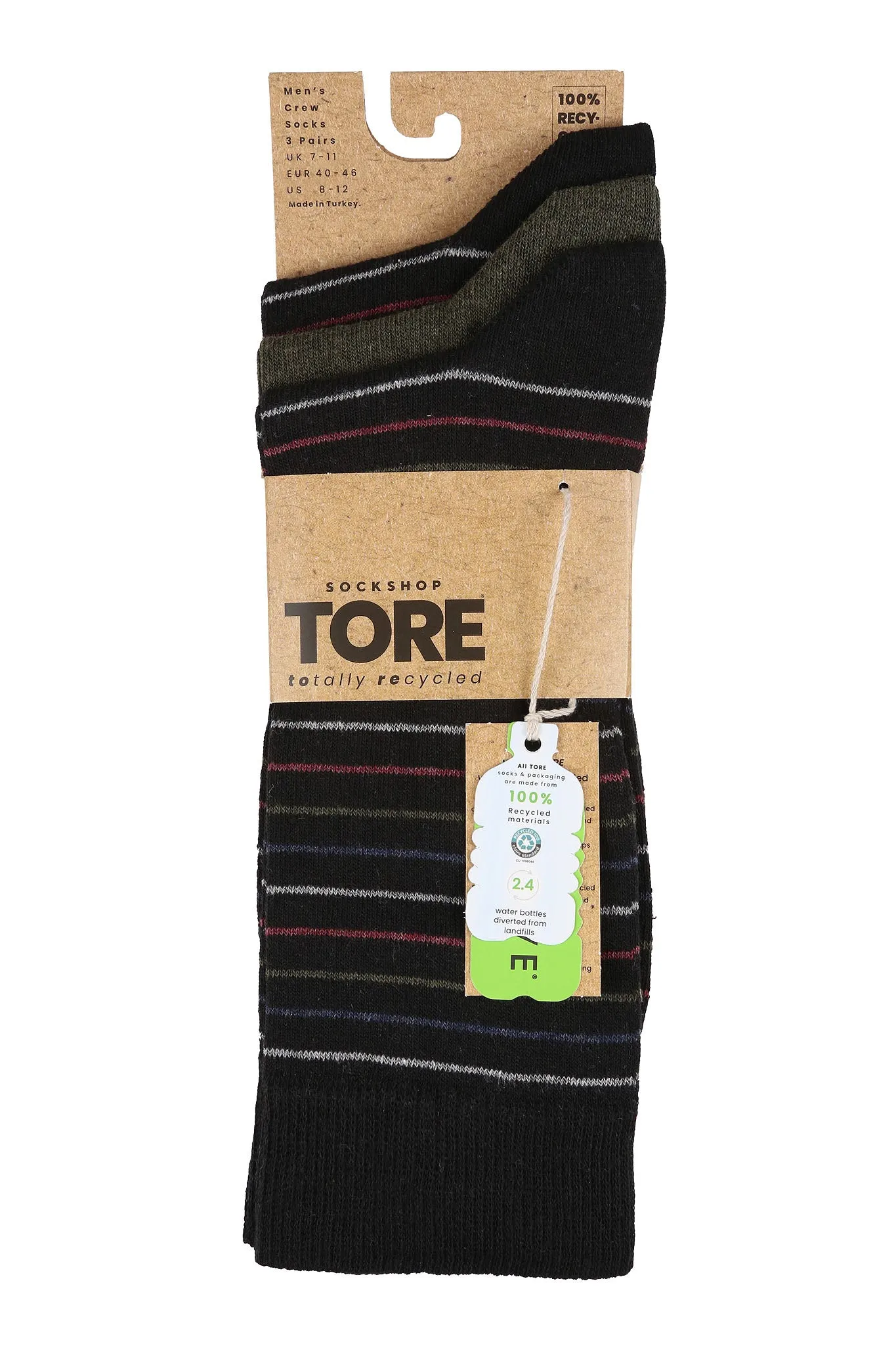 Men's Multi Stripe Crew Sock sold by Sock Buy product image thumbnail 5