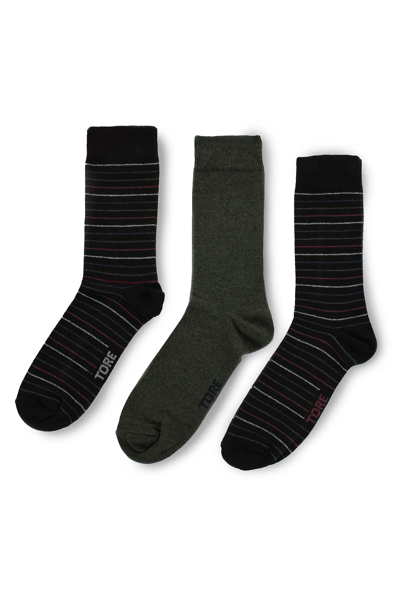 Men's Multi Stripe Crew Sock sold by Sock Buy product image thumbnail 3