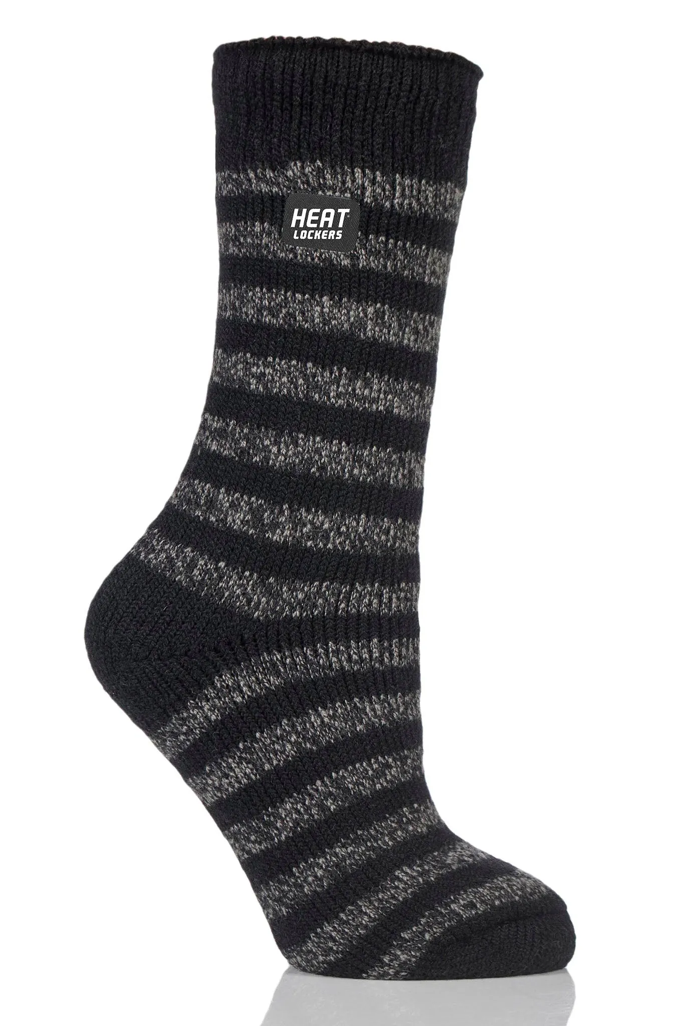 Women's WARMEST Heavy Weight Mono Twist Stripe Crew Sock sold by Sock Buy product image thumbnail 2