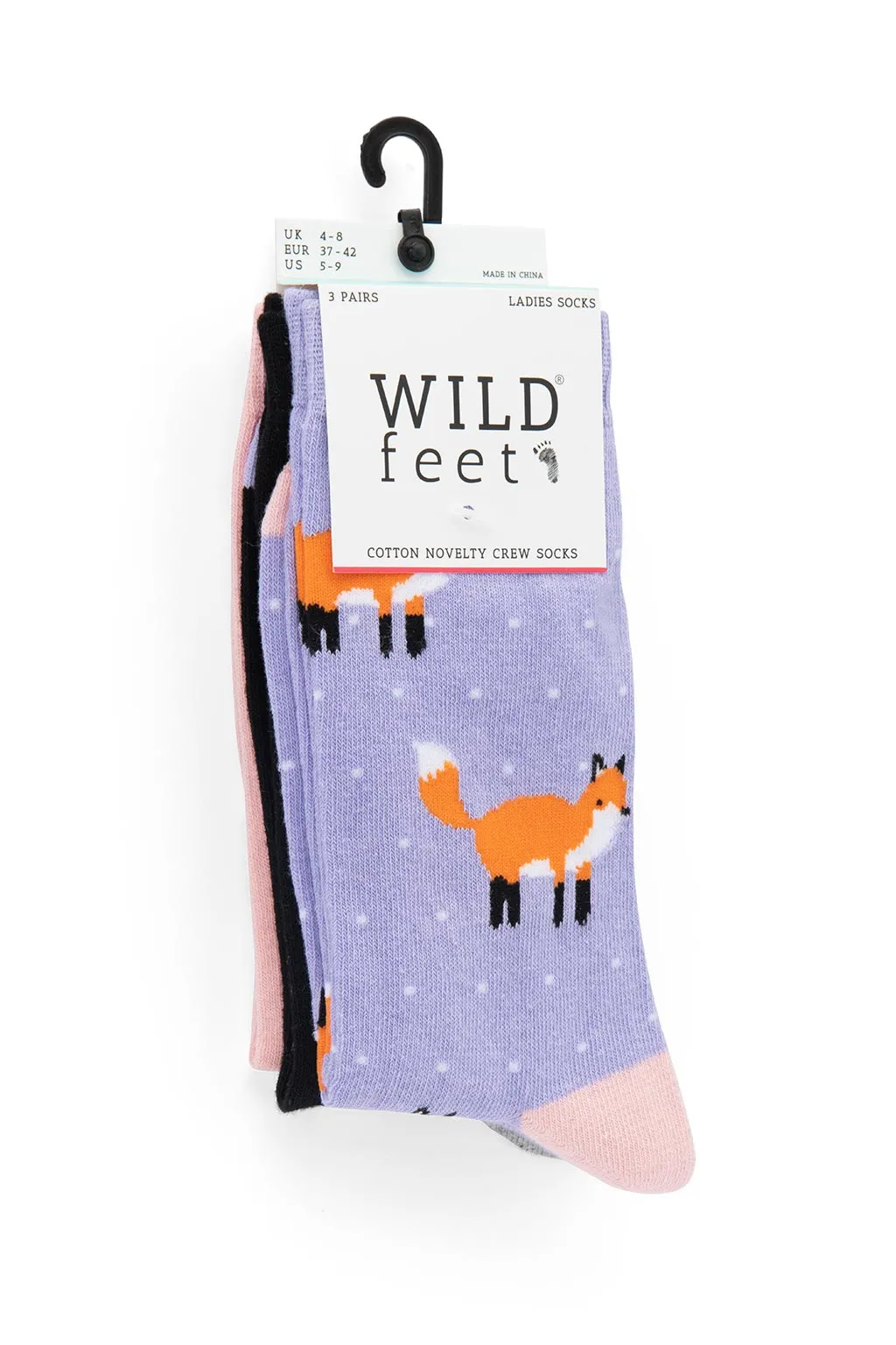 Ladies Fox Socks - 3 Pair Pack sold by Sock Buy product image thumbnail 2