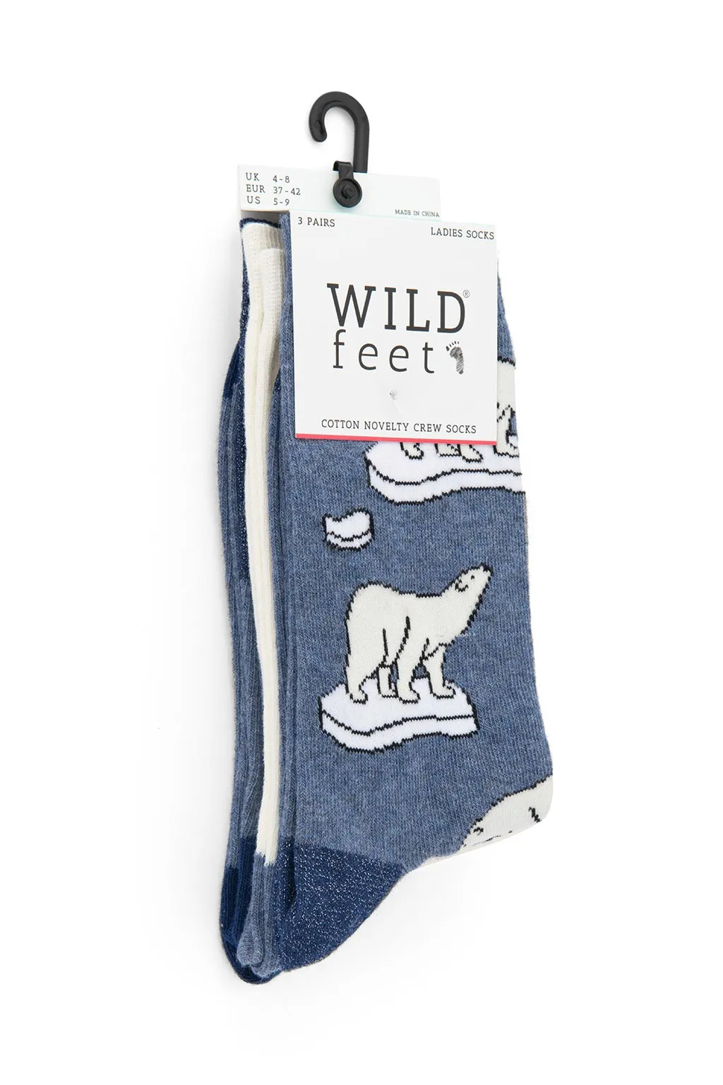 Ladies Polar Bear Socks - 3 Pair Pack sold by Sock Buy product image thumbnail 2
