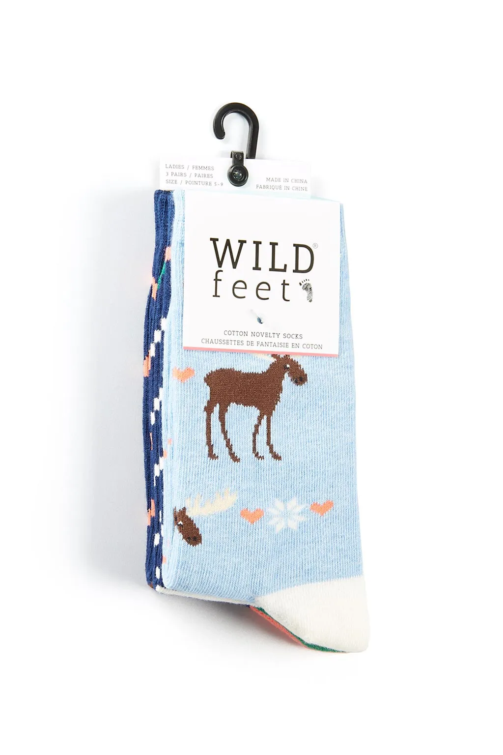 Ladies Moose Socks - 3 Pair Pack sold by Sock Buy product image thumbnail 2