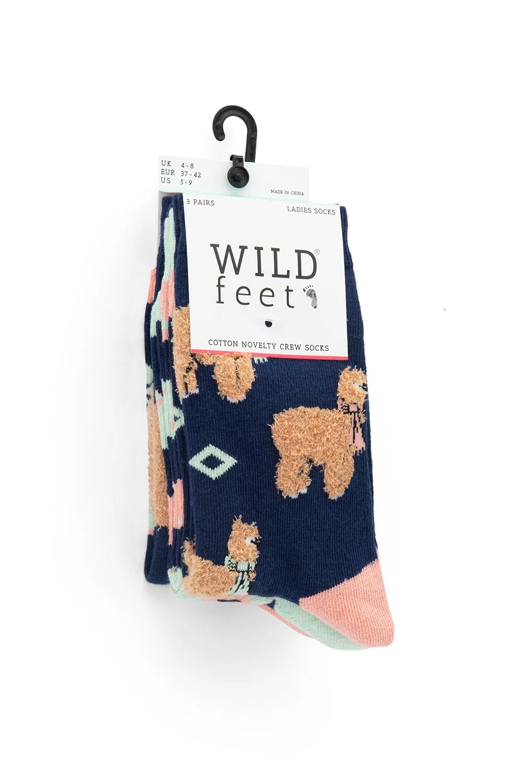 Ladies Fluffy Llama Socks - 3 Pair Pack sold by Sock Buy product image thumbnail 2