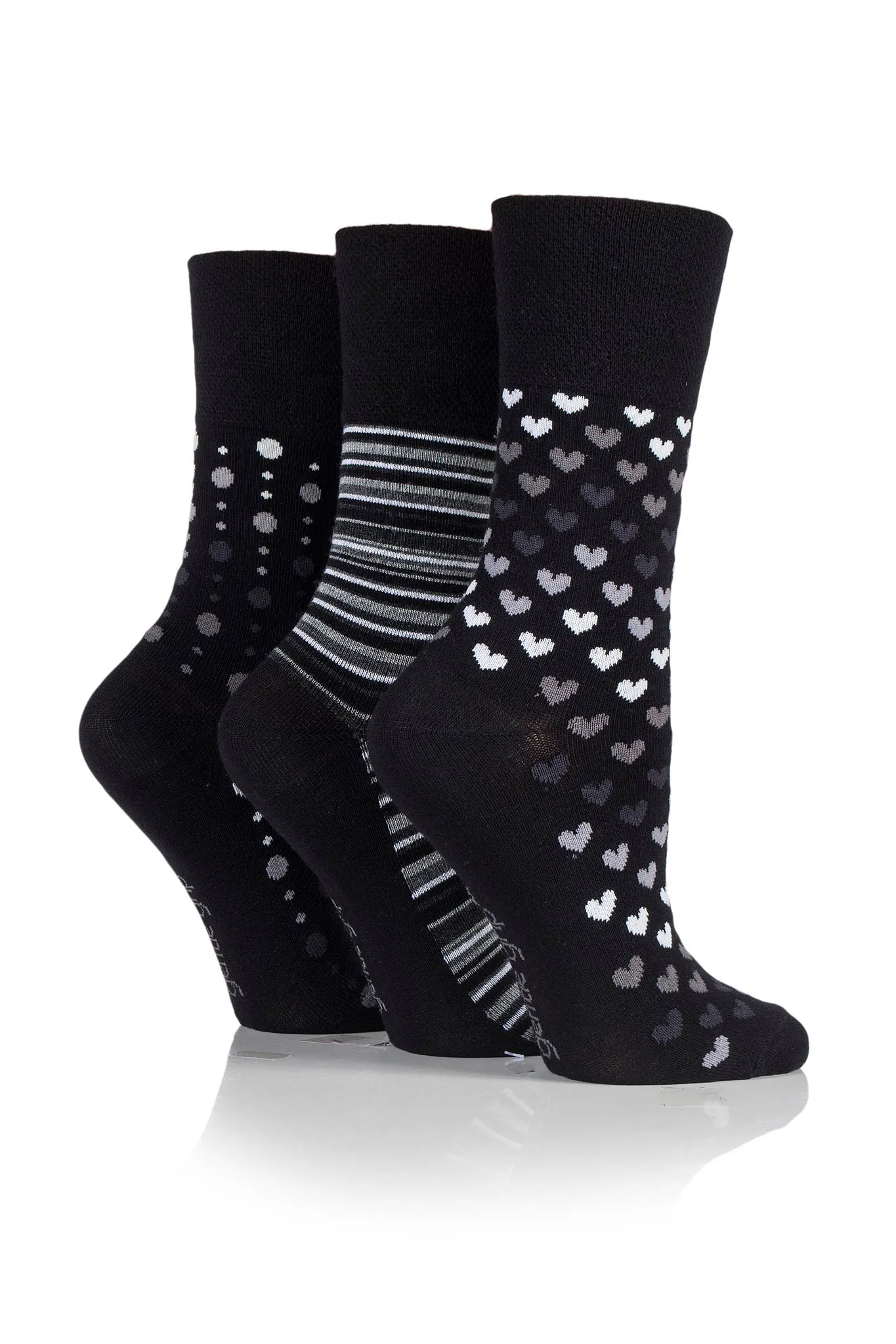 Women's Viscose made from Bamboo Heart/Stripe/Dot Crew Sock sold by Sock Buy product image thumbnail 2