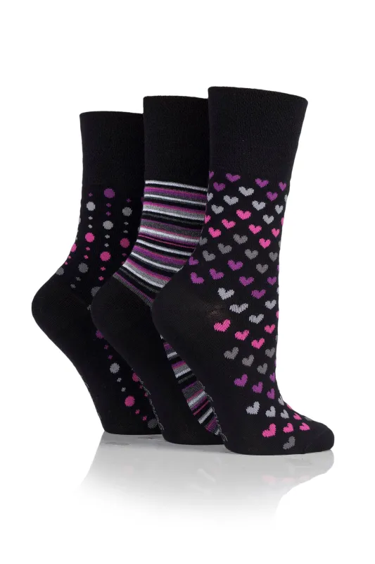 Women's Viscose made from Bamboo Heart/Stripe/Dot Crew Sock made by Sock Buy
