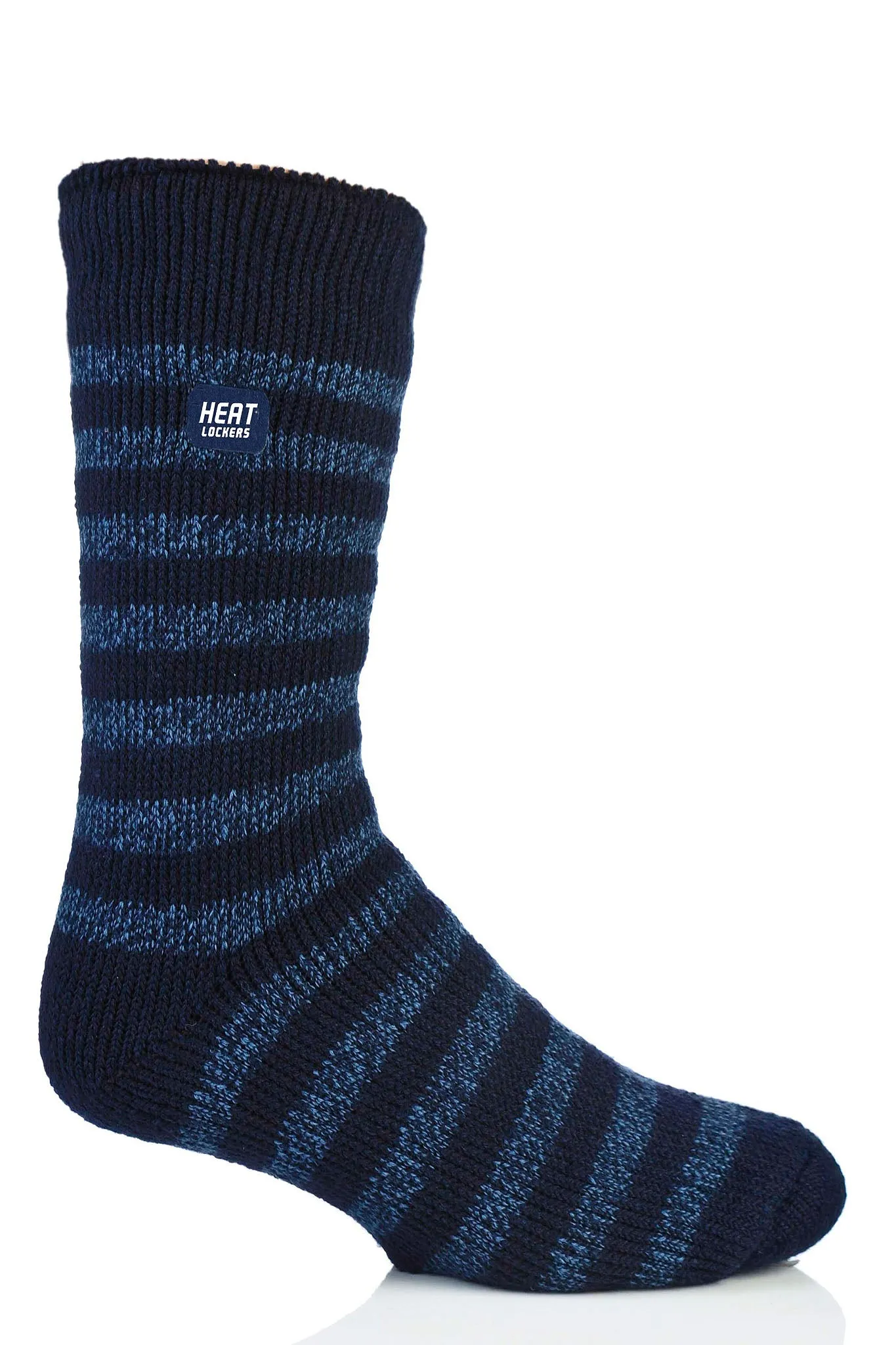 Men's WARMEST Heavy Weight Mono Twist Stripe Crew Sock sold by Sock Buy