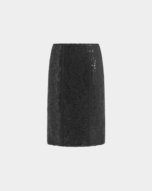 Deoda Midi Skirt in Sequin Lace sold by 16ARLINGTON