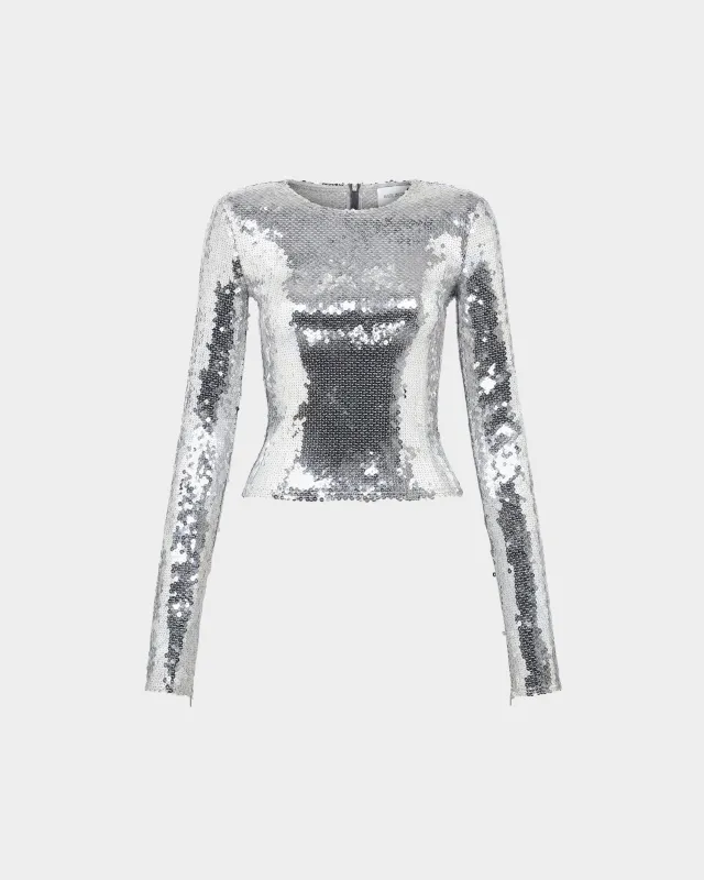 Loida Top in Sequin sold by 16ARLINGTON