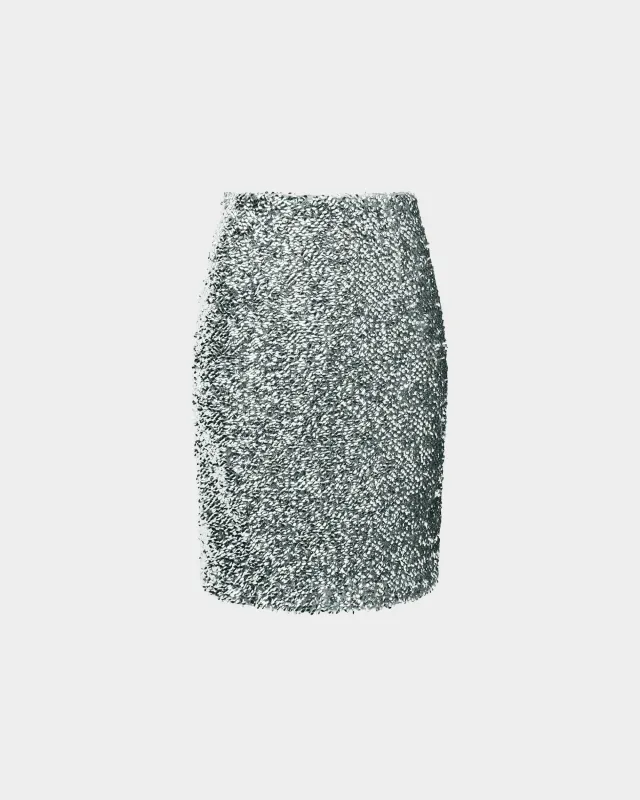 Delta Midi Skirt in Textured Sequin sold by 16ARLINGTON