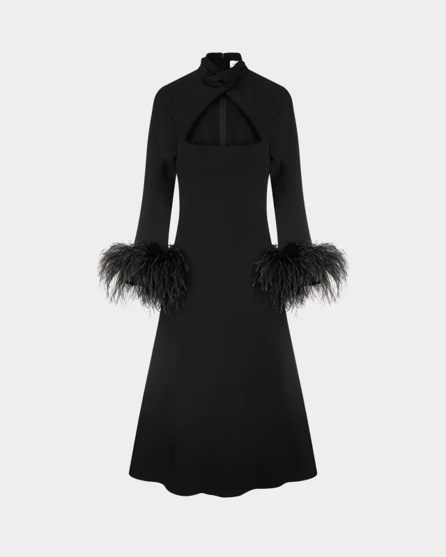 Odessa Midi Dress in Crepe sold by 16ARLINGTON