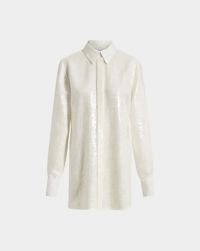 Marley Shirt in Linen Sequin sold by 16ARLINGTON