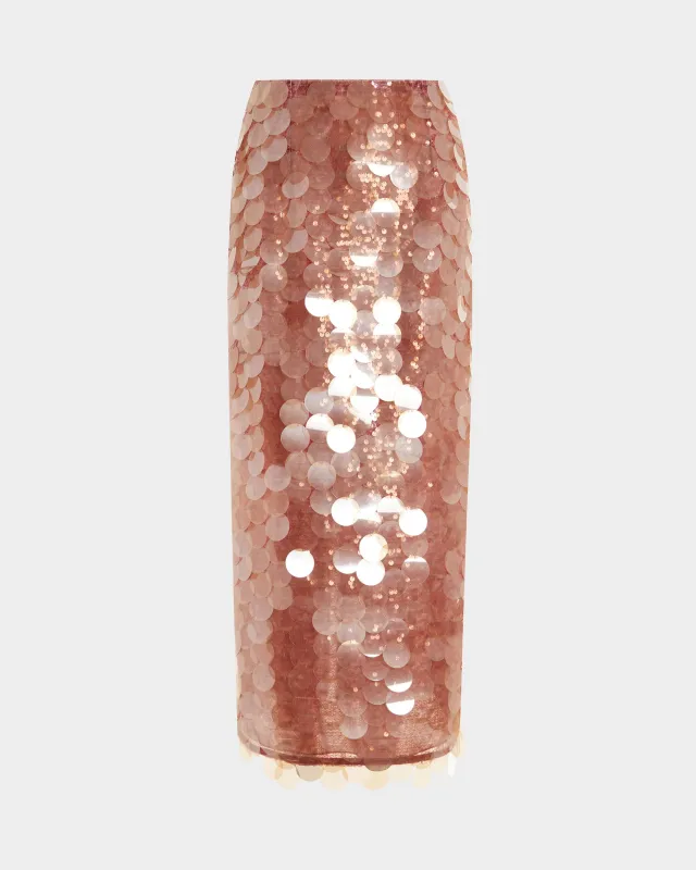 Dia Midi Skirt in Large Sequin sold by 16ARLINGTON