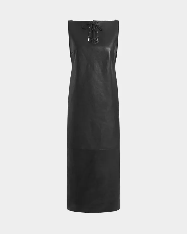 True Midi Dress in Leather sold by 16ARLINGTON