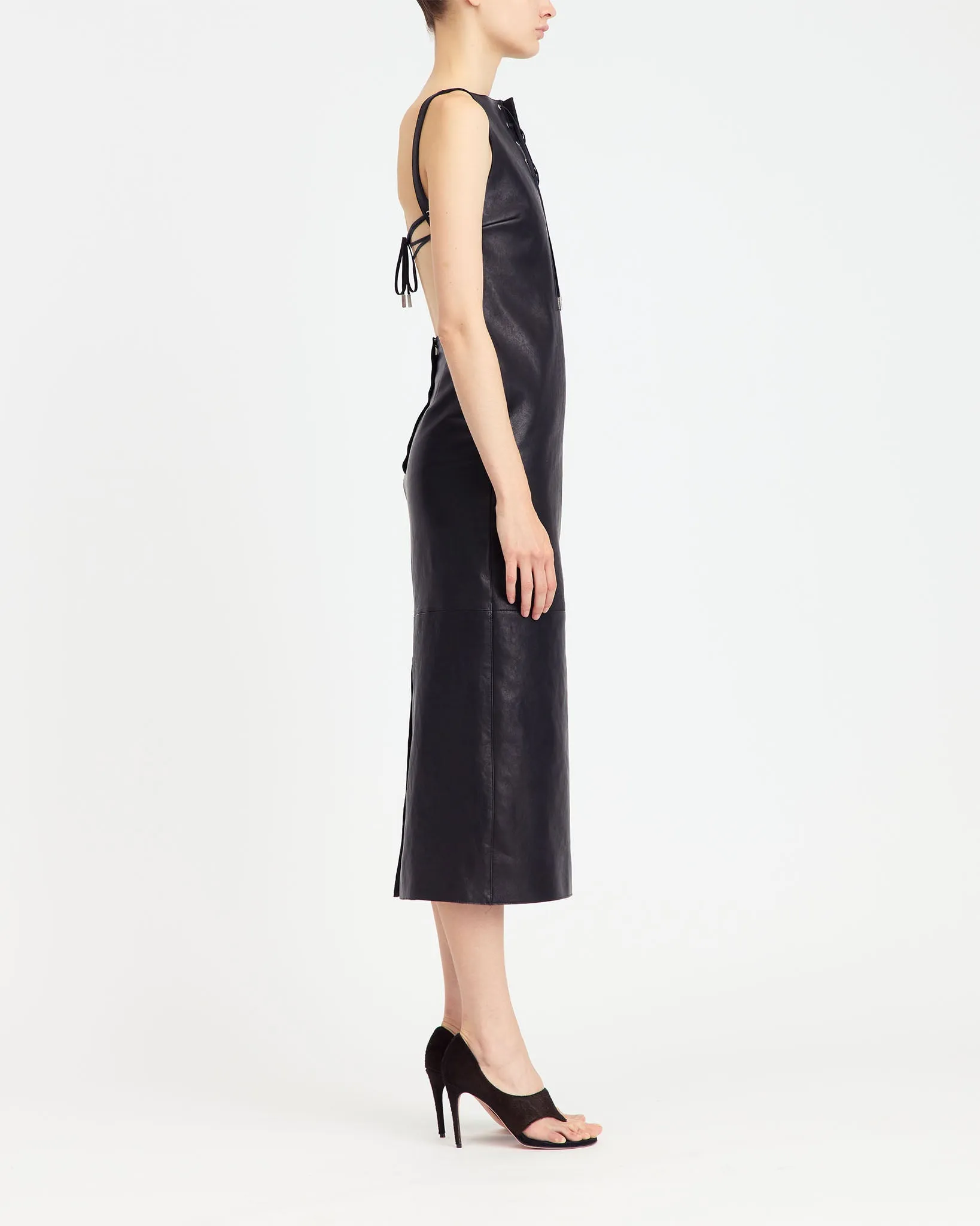 True Midi Dress in Leather sold by 16ARLINGTON product image thumbnail 3