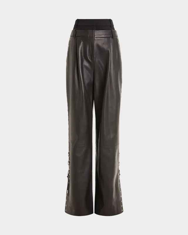 Ivlia Trousers in Leather made by 16ARLINGTON