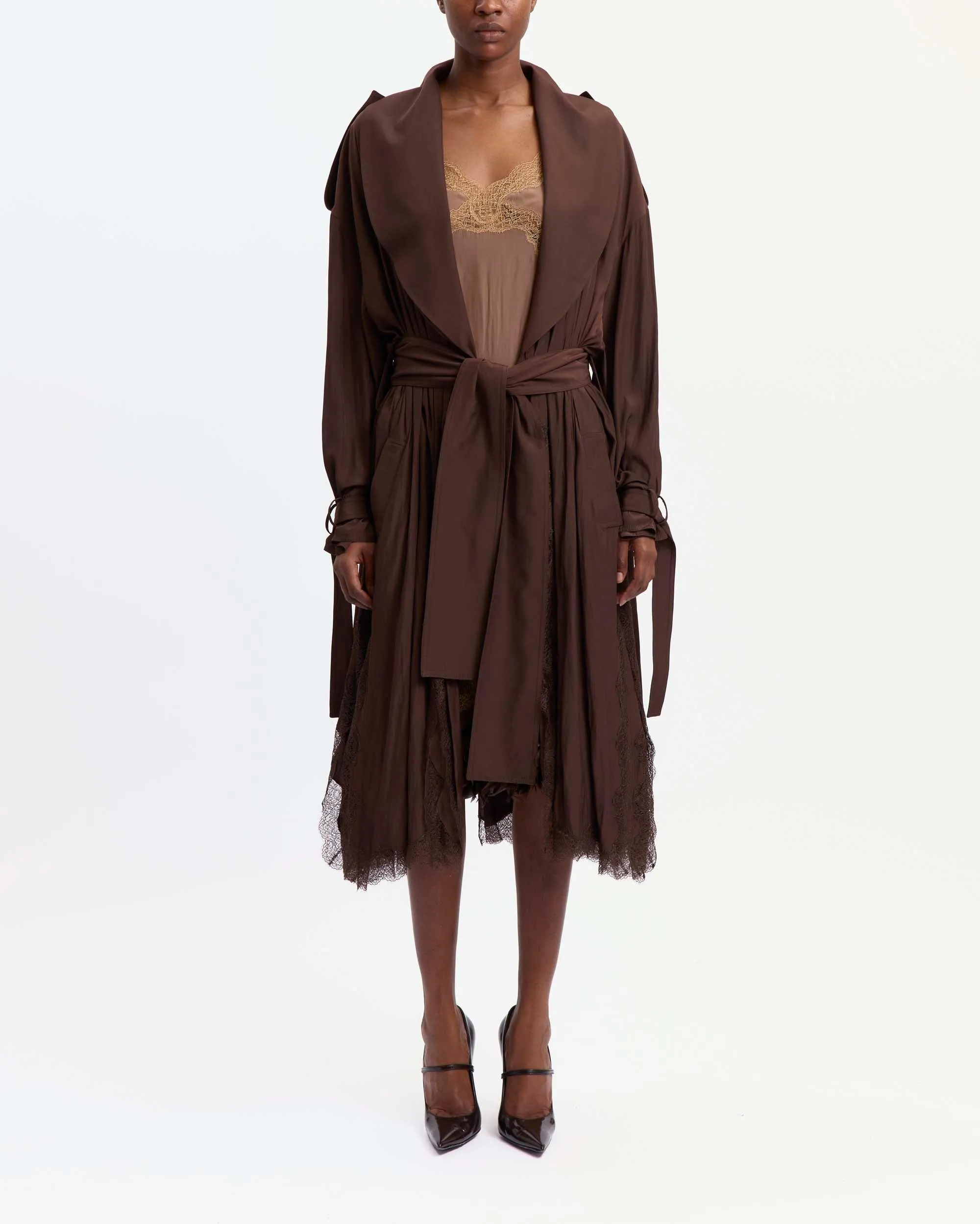 Tawny Coat in Satin sold by 16ARLINGTON product image thumbnail 2