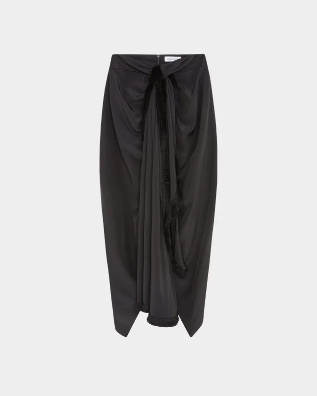 Tanaro Midi Skirt in Flat Satin made by 16ARLINGTON