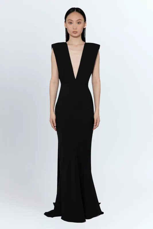 Sina Gown In Jet Black made by 16ARLINGTON