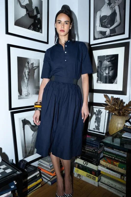 VERSATILE UNIFORM COTTON SHIRT - BRANDO - BLUE INDIGO sold by Room 502