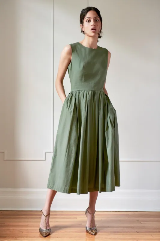 Anna Dress Khaki Green made by Room 502