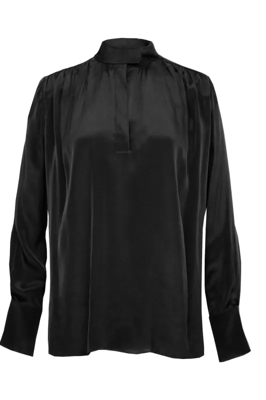 Paula Uniform Blouse - Black made by Room 502