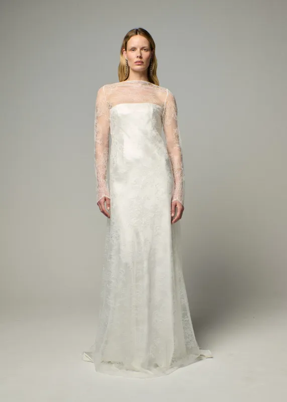 STYLE 155 // LACE OVERLAY WITH DRAPED NECK sold by THE OWN STUDIO