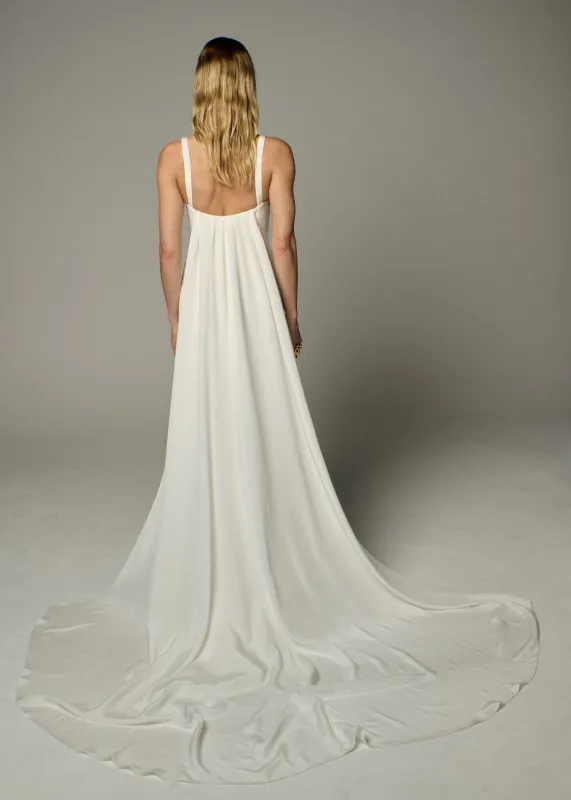 STYLE 152 // DETACHABLE SILK WATTEAU TRAIN sold by THE OWN STUDIO