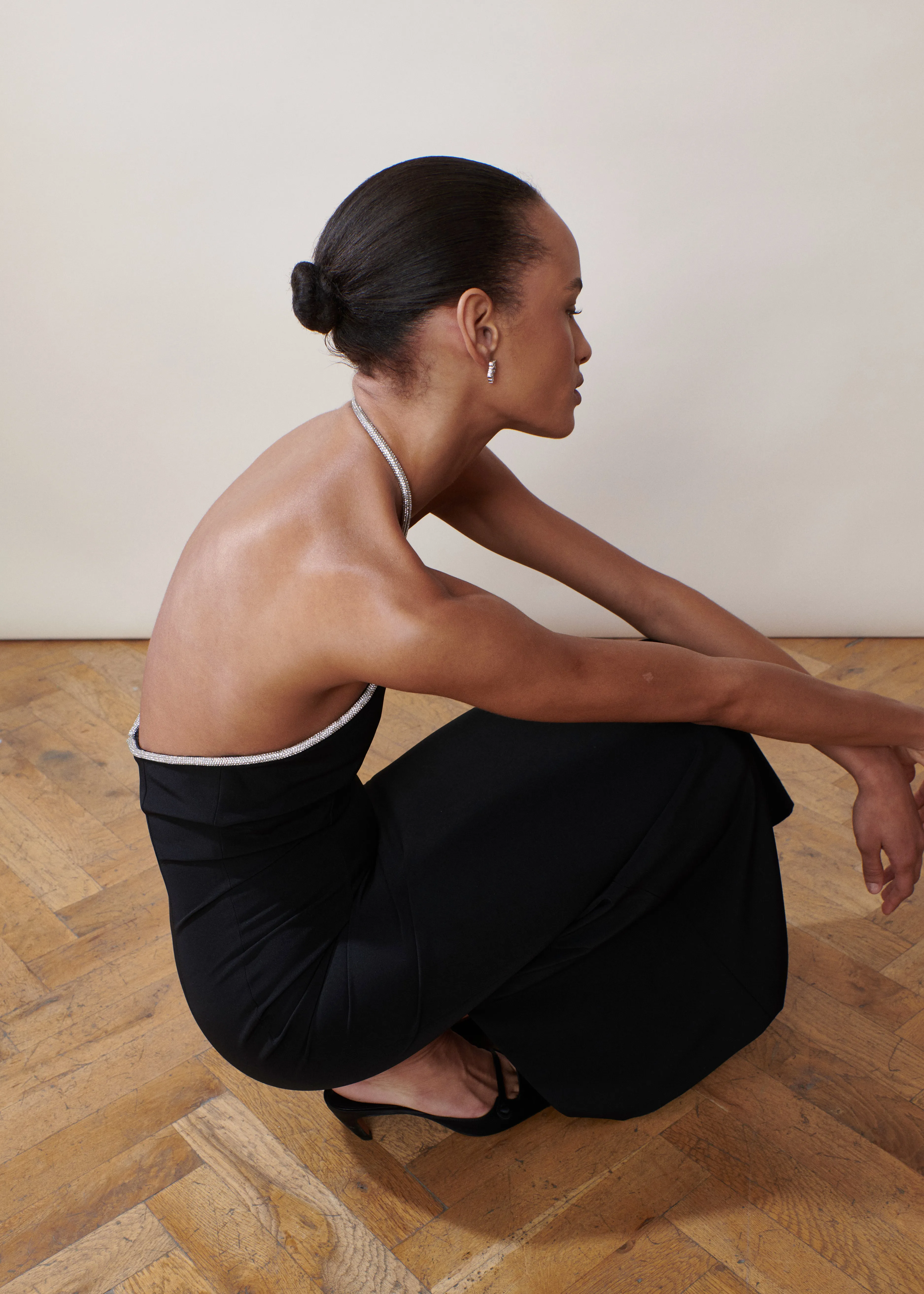 THE WHEN IN DOUBT ASYMMETRIC HALTER IN BLACK sold by THE OWN STUDIO product image thumbnail 4