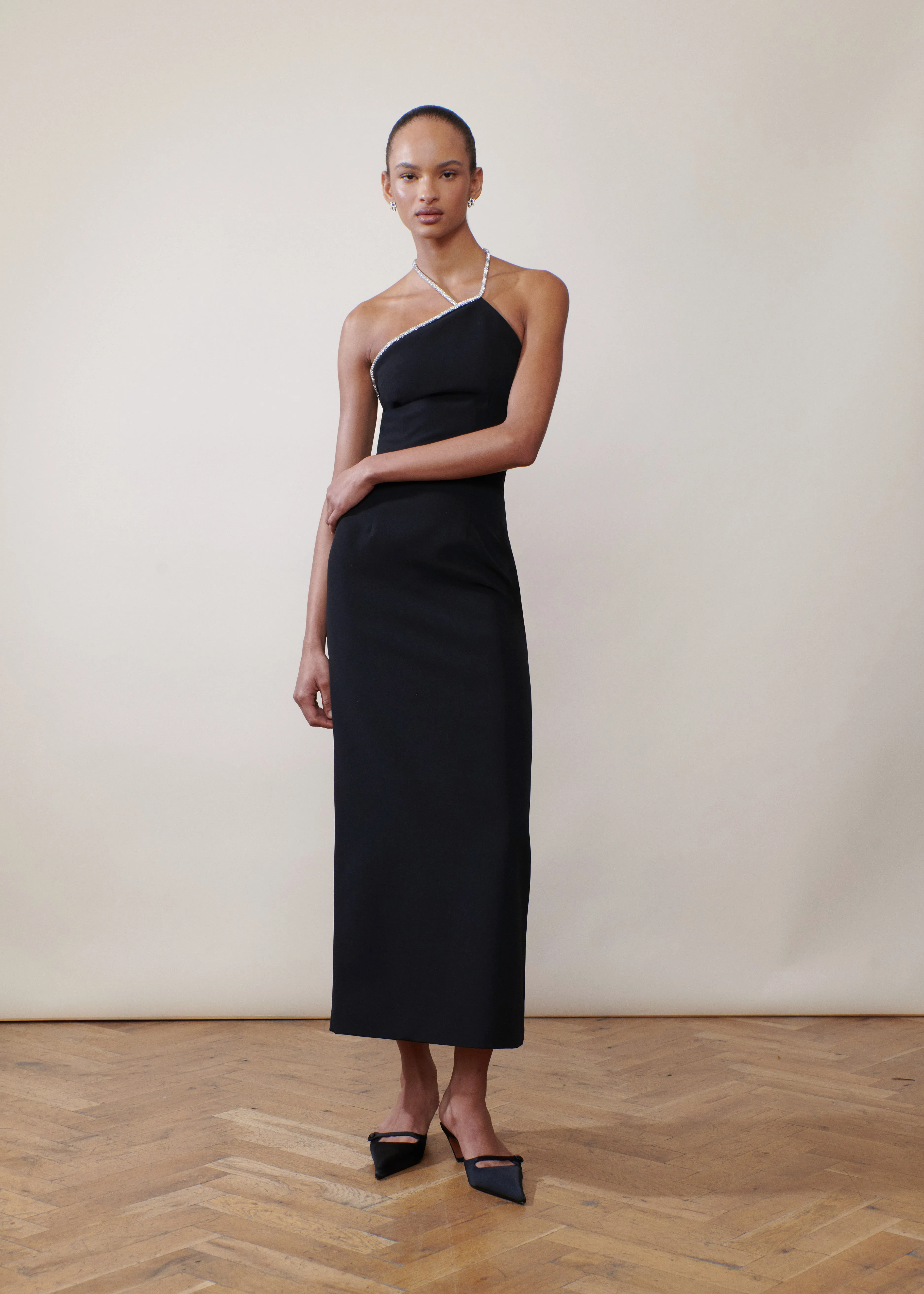 THE WHEN IN DOUBT ASYMMETRIC HALTER IN BLACK sold by THE OWN STUDIO product image thumbnail 3