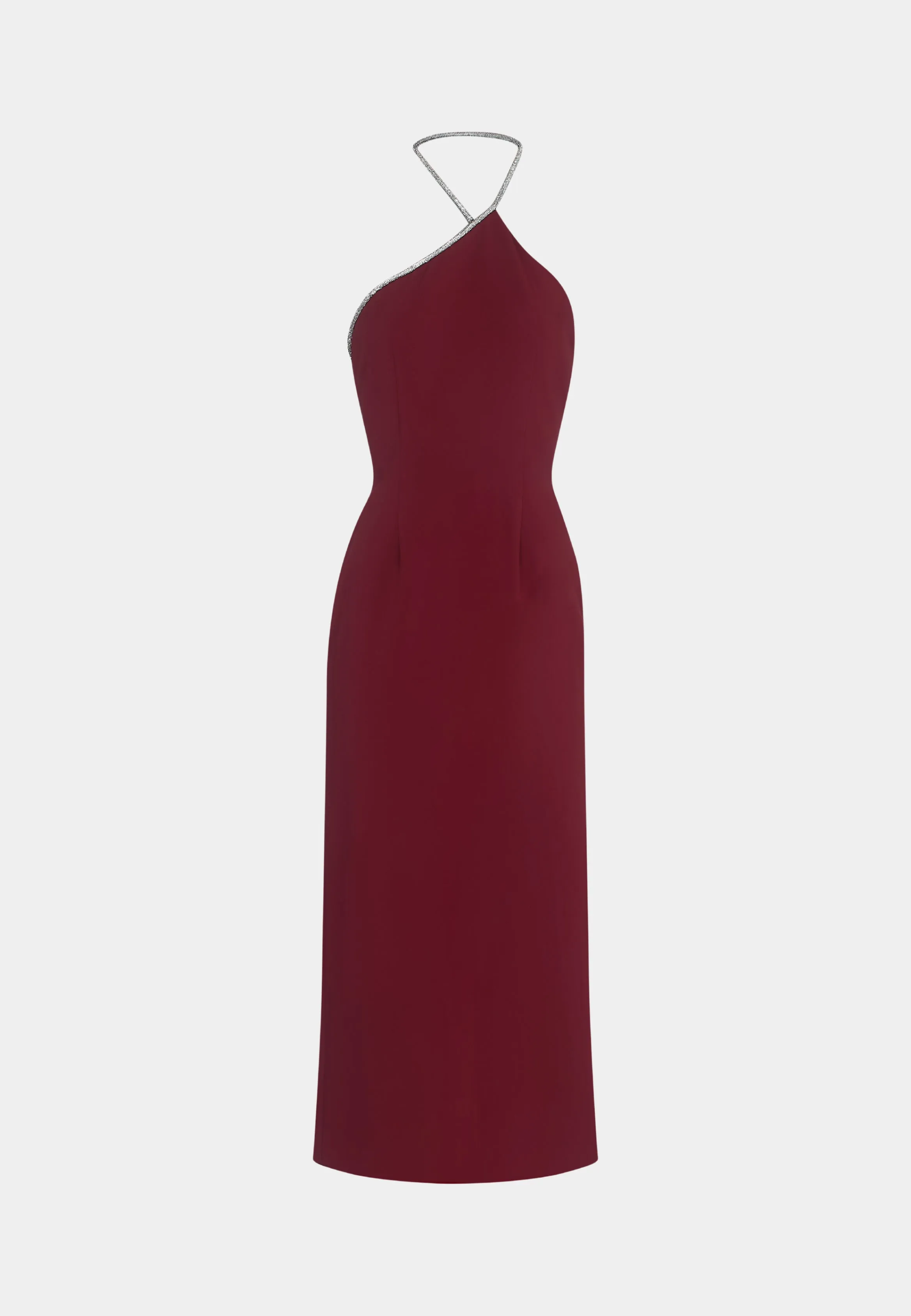 THE WHEN IN DOUBT ASYMMETRIC HALTER IN BURGUNDY sold by THE OWN STUDIO product image thumbnail 2