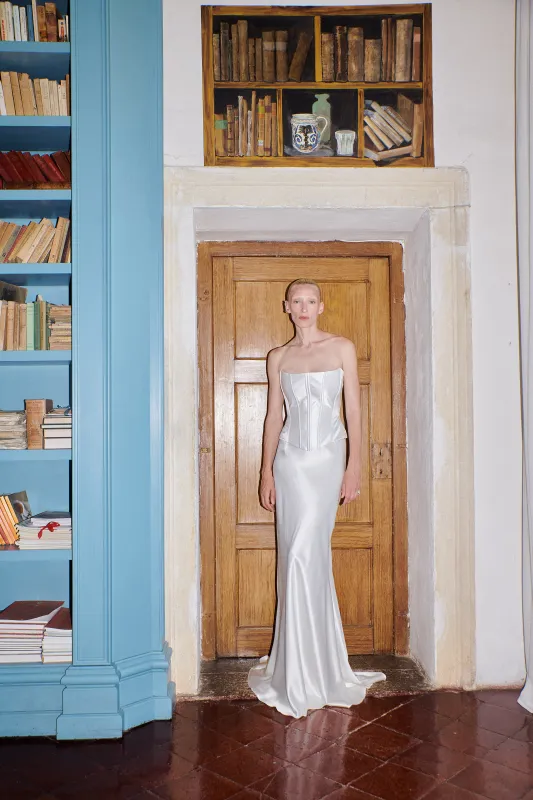 STYLE 142 // SILK SATIN SKIRT sold by THE OWN STUDIO