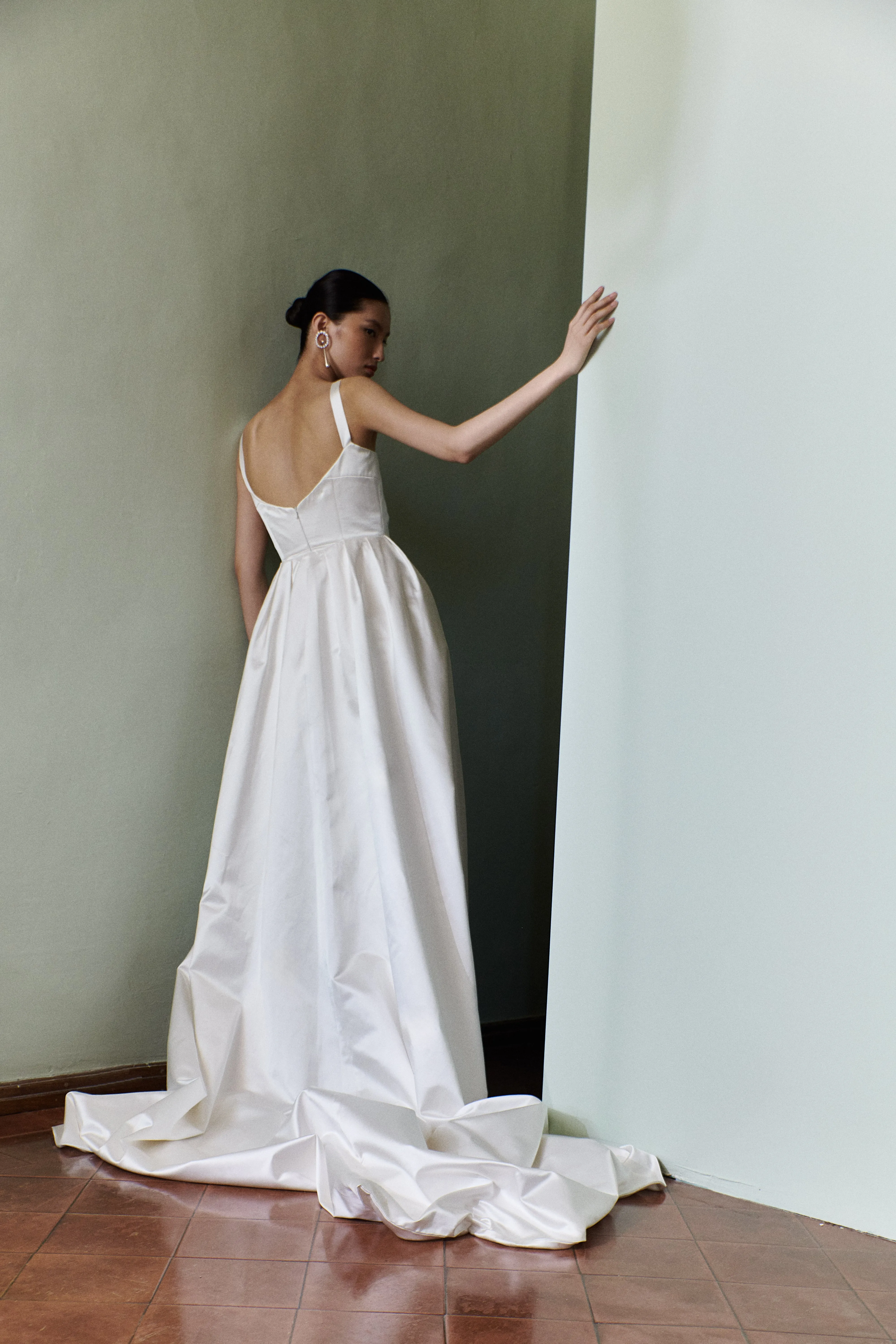 STYLE 137 // DUCHESSE SATIN COLUMN GOWN sold by THE OWN STUDIO product image thumbnail 2
