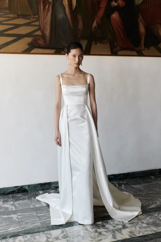 STYLE 137 // DUCHESSE SATIN COLUMN GOWN made by THE OWN STUDIO