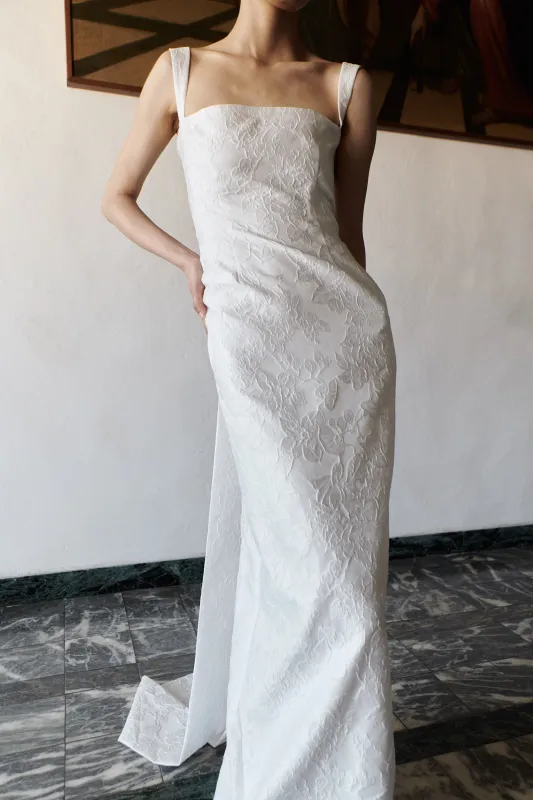 STYLE 106 // COLUMN GOWN WITH SASHES made by THE OWN STUDIO