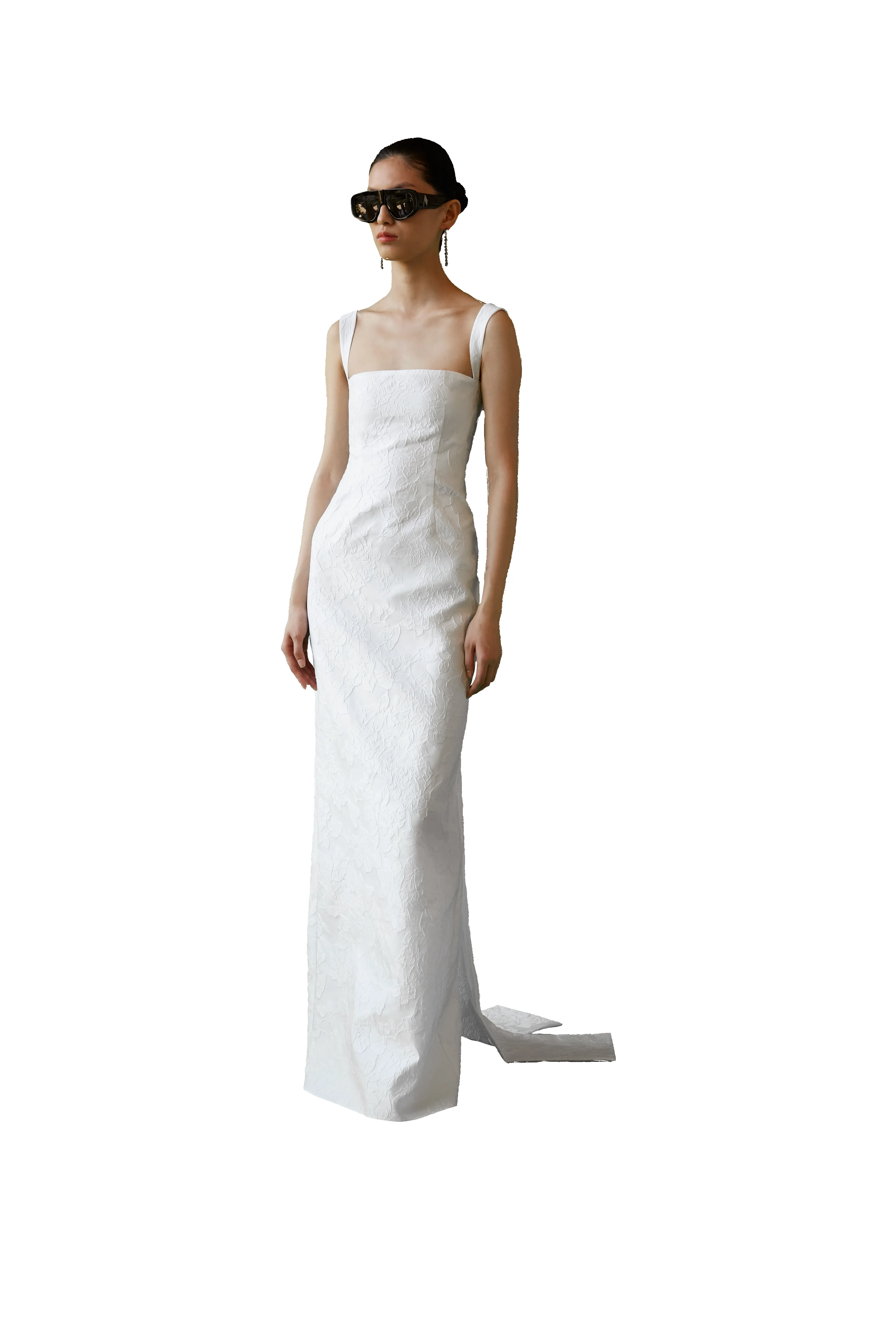 STYLE 106 // COLUMN GOWN WITH SASHES sold by THE OWN STUDIO product image thumbnail 3