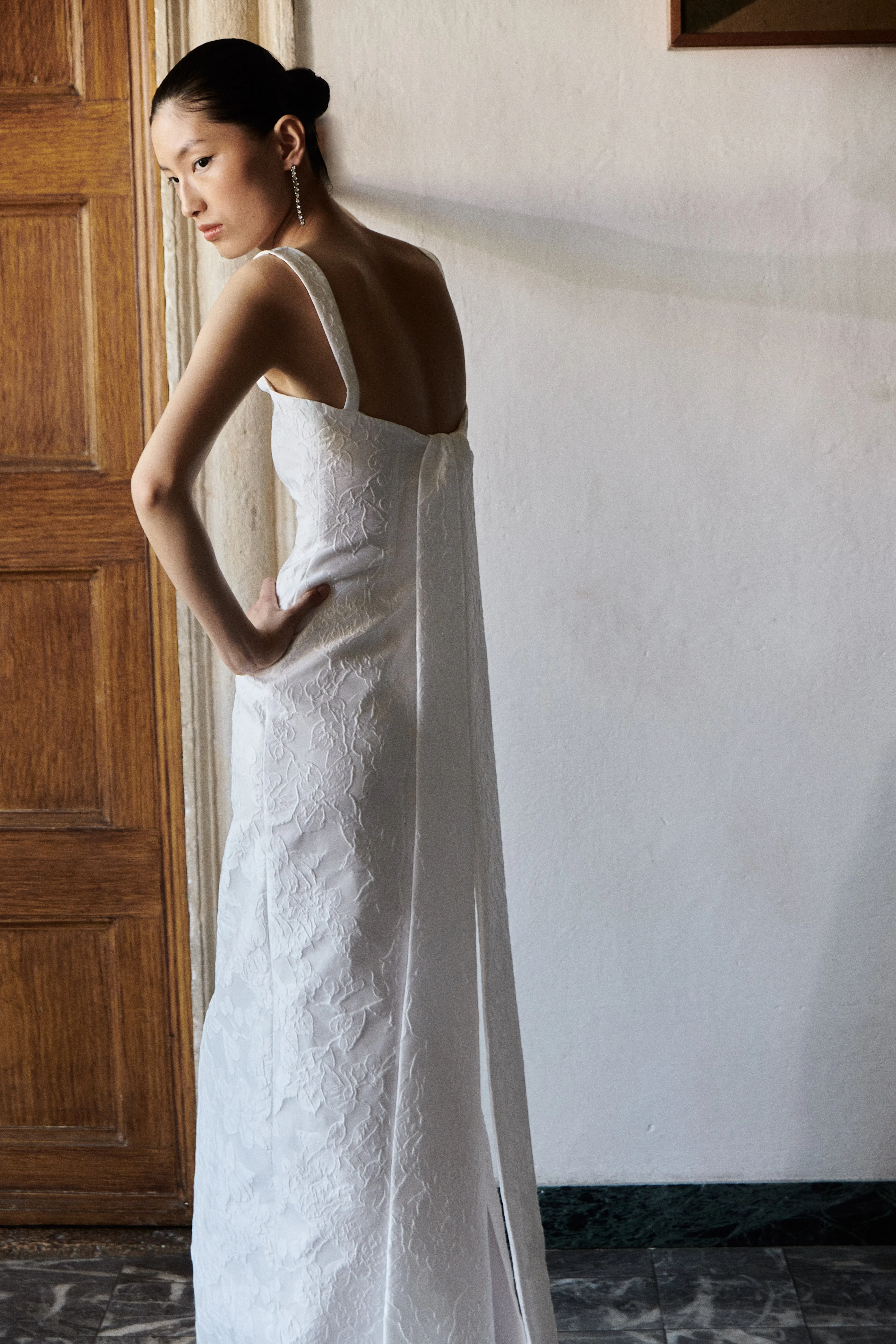 STYLE 106 // COLUMN GOWN WITH SASHES sold by THE OWN STUDIO product image thumbnail 2