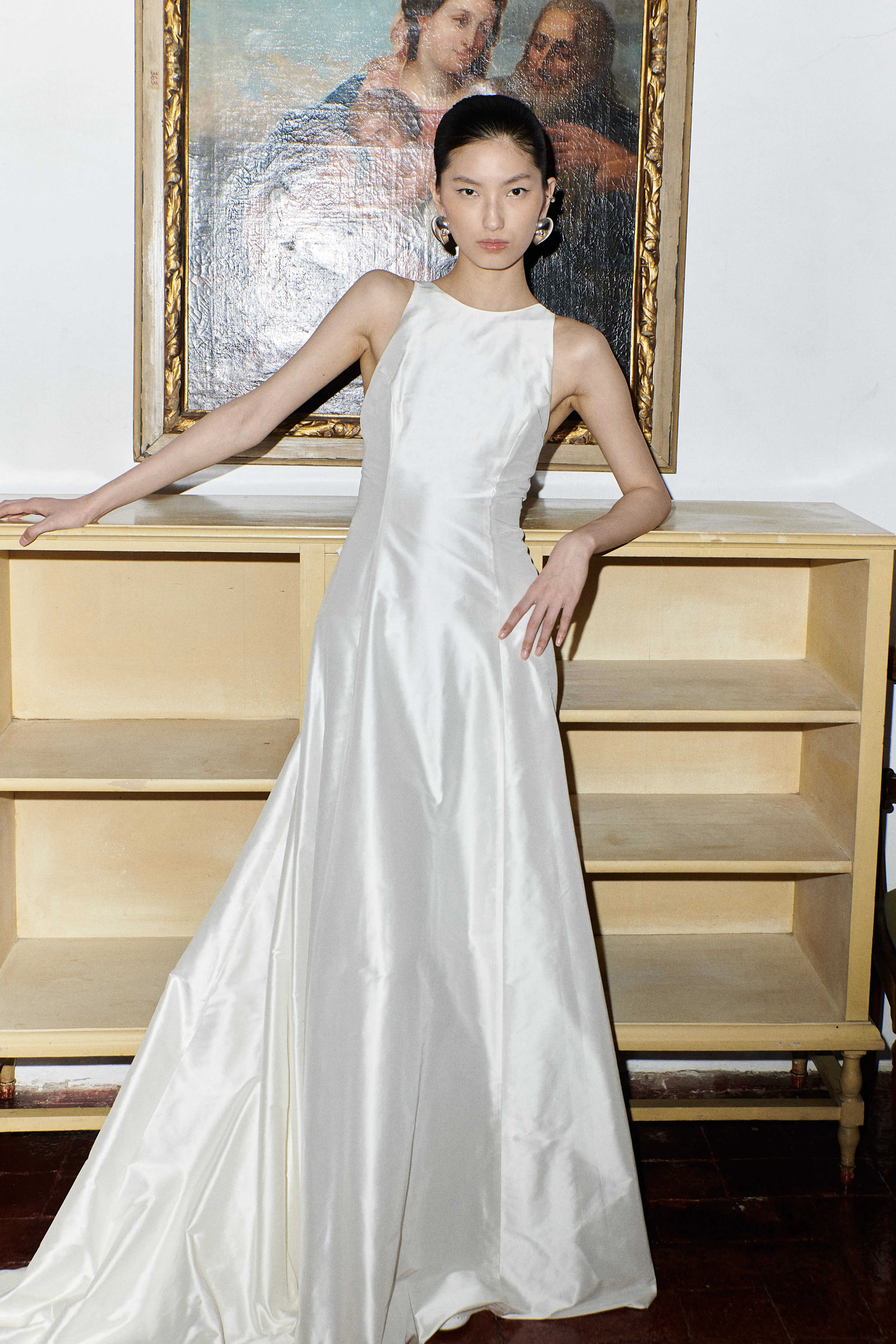 STYLE 079 // SILK TAFFETA BACKLESS RACER GOWN sold by THE OWN STUDIO product image thumbnail 3