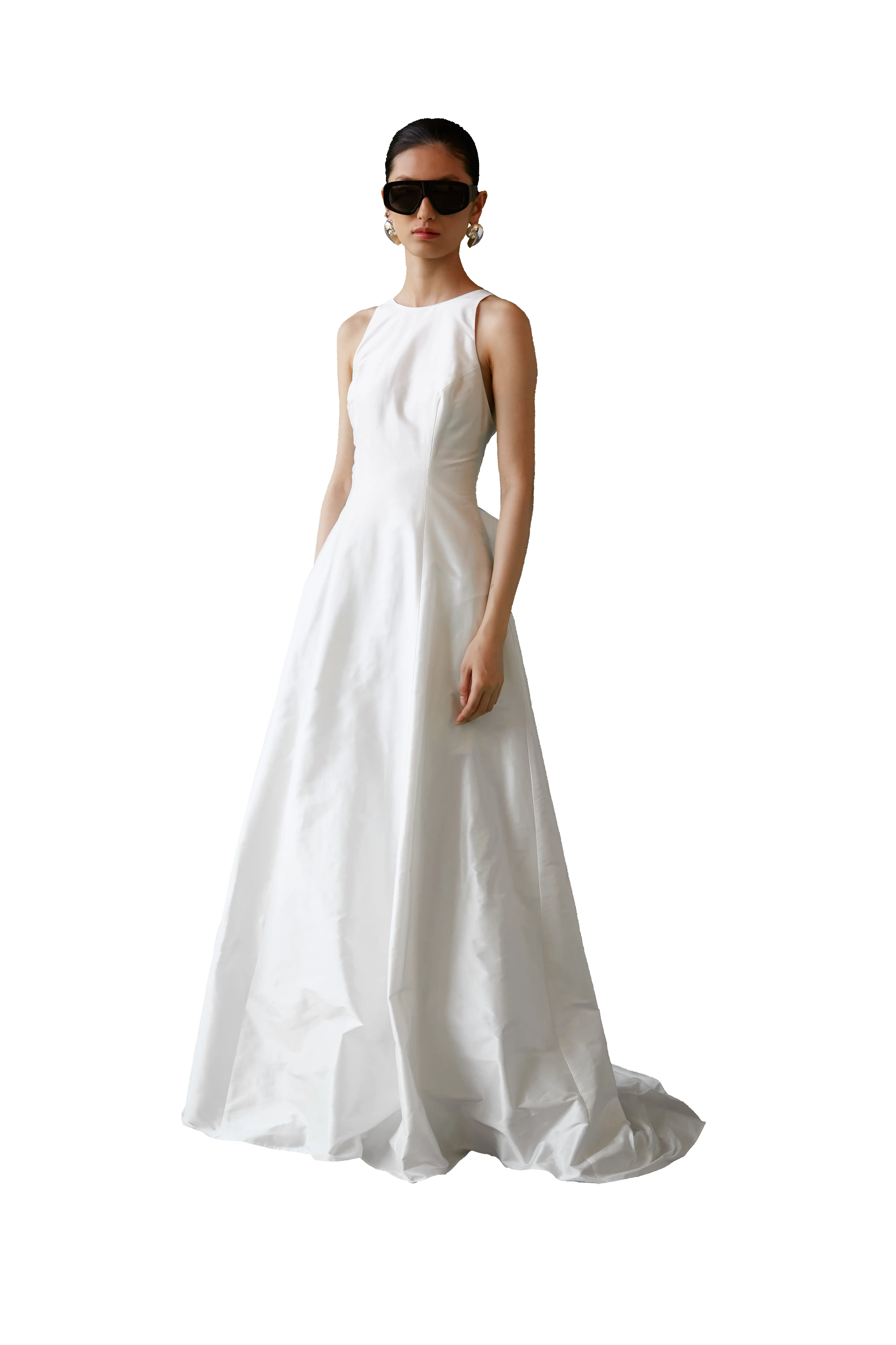 STYLE 079 // SILK TAFFETA BACKLESS RACER GOWN sold by THE OWN STUDIO product image thumbnail 4